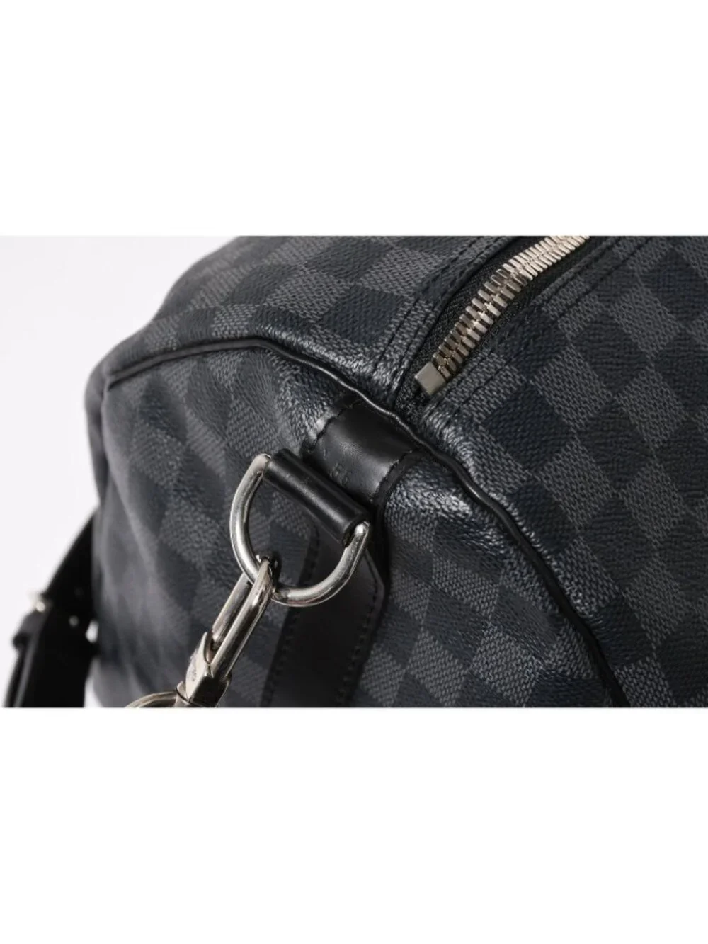 Louis Vuitton Keepall Bandouliere 55 Boston Bag Damier Graphite Black